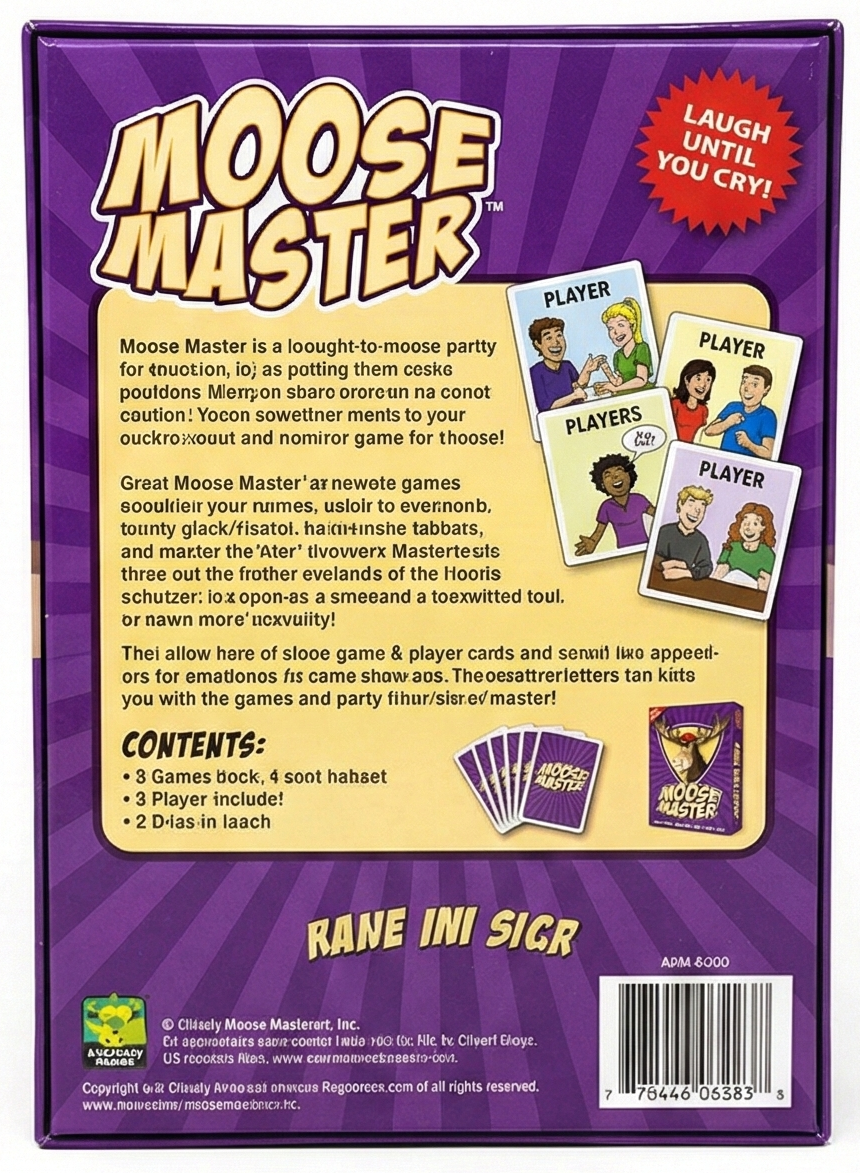 Moose Master Card Game Contents - 110 Cards Total